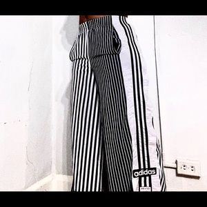 Vintage Adidas Pants - Retro Side Button Ups